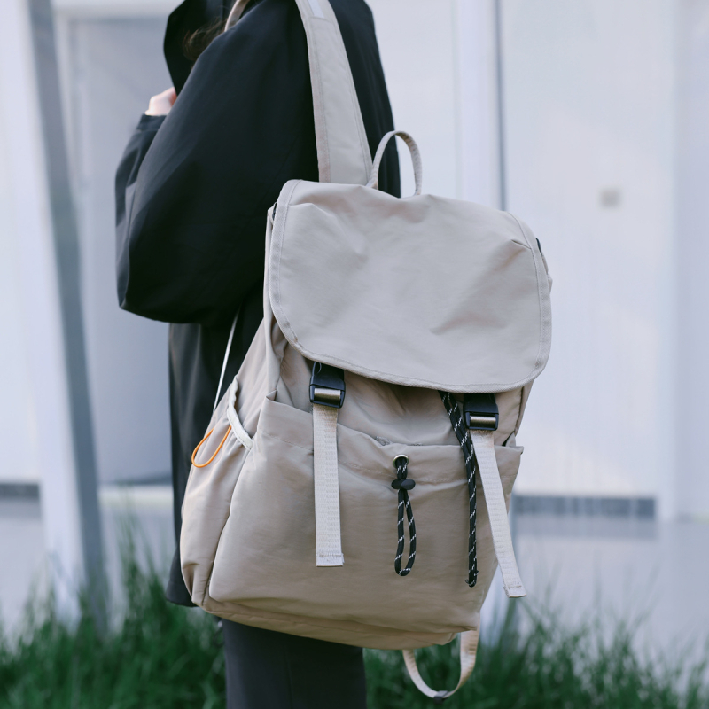 Unisex nylon ruksak za jesen/zimu, velik kapacitet 20–35 L, jednobojan, vodootporan, lagan, za kampus i slobodno vrijeme