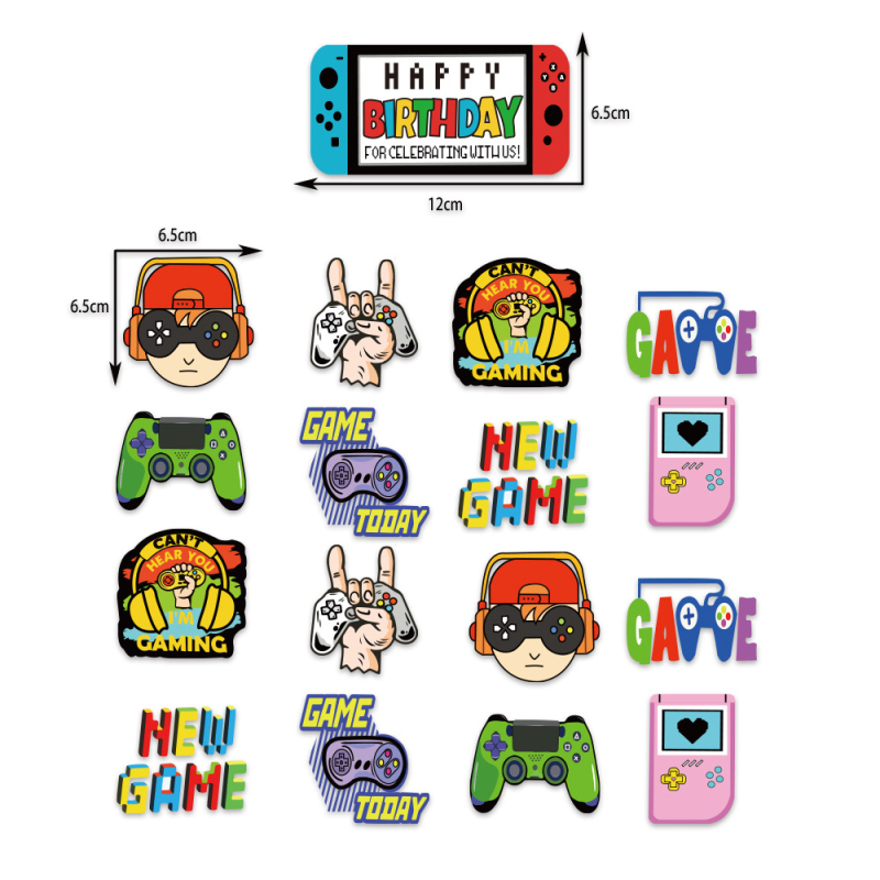 Banner din hârtie cu tema Game On pentru decor de ziua de naștere
