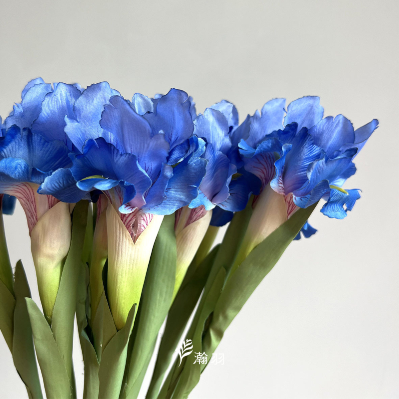 Flori artificiale iris irlandez pentru decor acasă, accesorii pentru fotografie și aranjamente de masă de nuntă