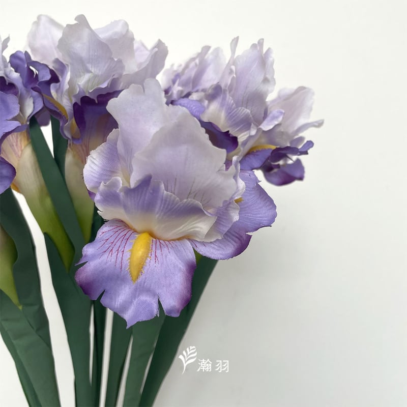 Flori artificiale iris irlandez pentru decor acasă, accesorii pentru fotografie și aranjamente de masă de nuntă