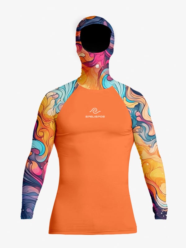Spelispos дълъг ръкав мокас с качулка за сърфинг — защита от слънцето и rash guard