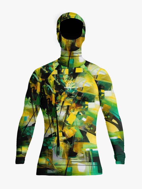 Spelispos дълъг ръкав мокас с качулка за сърфинг — защита от слънцето и rash guard