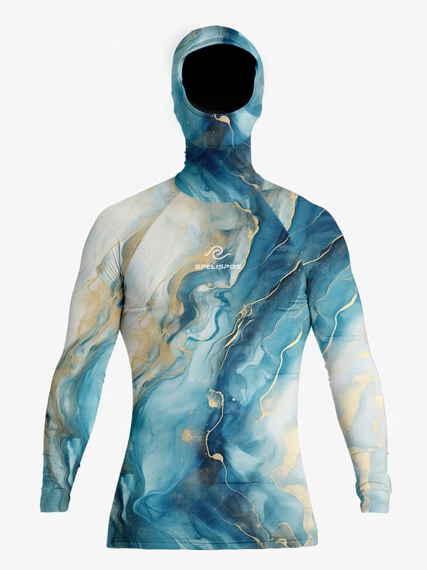 Spelispos дълъг ръкав мокас с качулка за сърфинг — защита от слънцето и rash guard