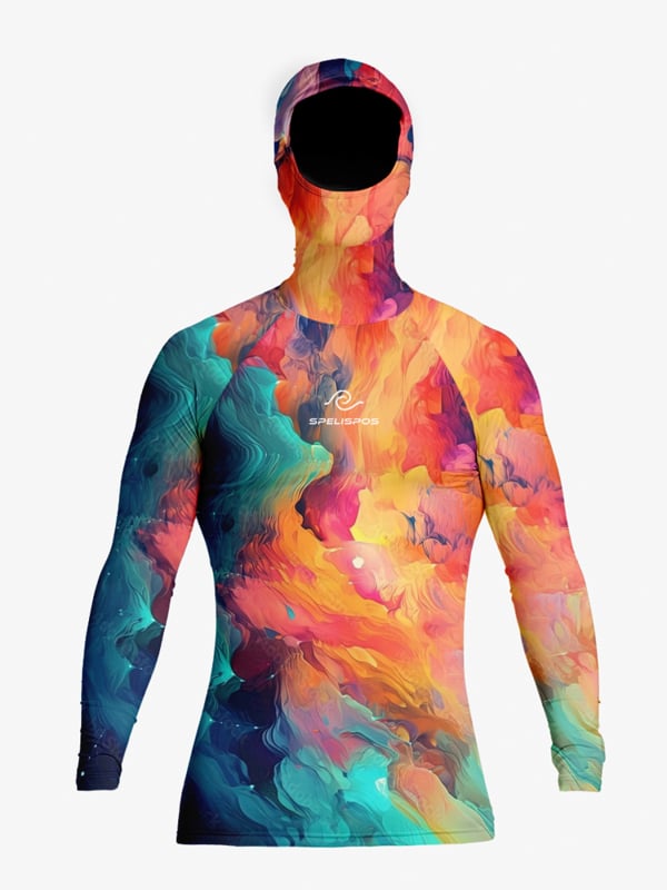 Spelispos дълъг ръкав мокас с качулка за сърфинг — защита от слънцето и rash guard