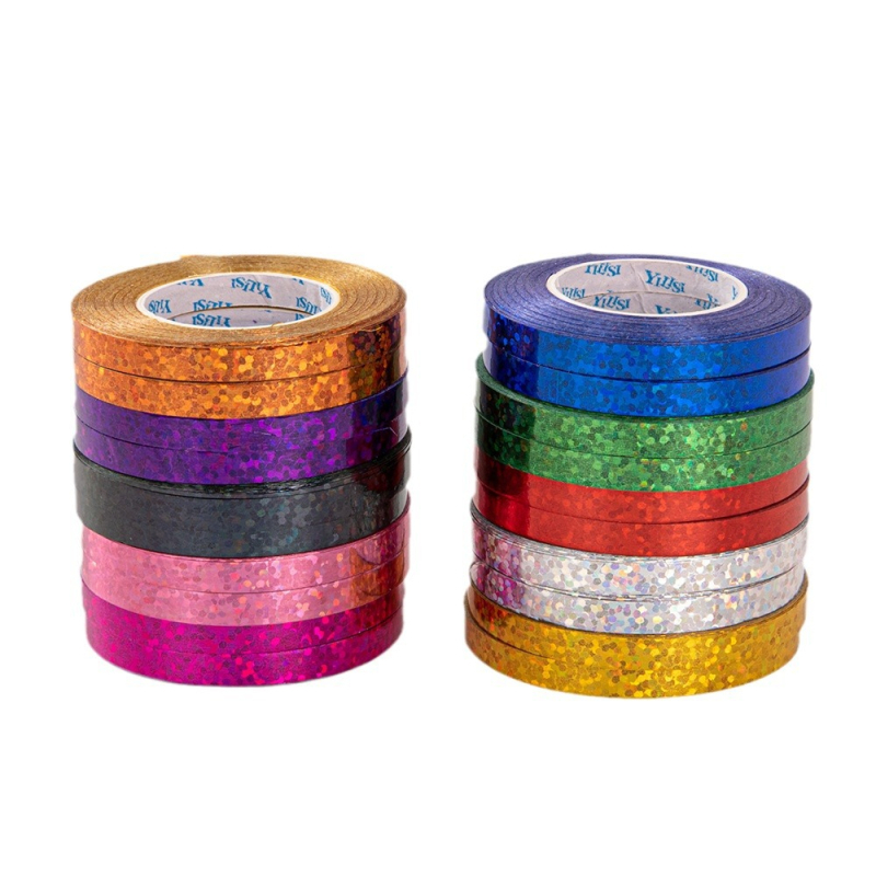 Set panglici laser, 10 culori, 20 role pentru decoruri cu baloane la petreceri