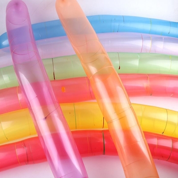 Balon latex colorat, lung, cu efect de decolare cu rachetă, 10 inci, pentru copii