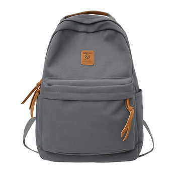 Ruksak u japanskom stilu, jednobojna boja, najlon, unisex, 20-35 L, za 14-inčni laptop, svakodnevna uporaba