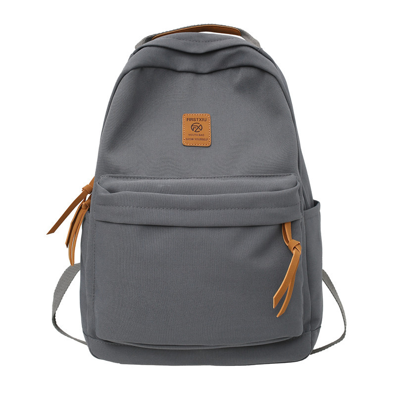 Ruksak u japanskom stilu, jednobojna boja, najlon, unisex, 20-35 L, za 14-inčni laptop, svakodnevna uporaba