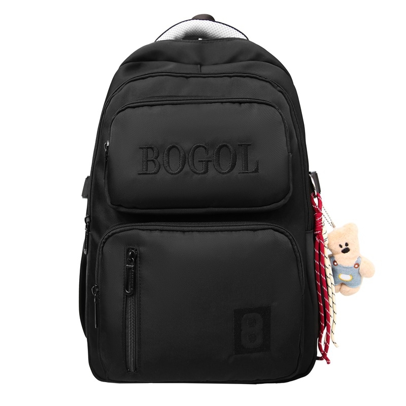 Harajuku retro nylon ruksak za učenike, velika zapremina 20-35 L, pogodan za 14-inčni prijenosnik, unisex studentski ruksak