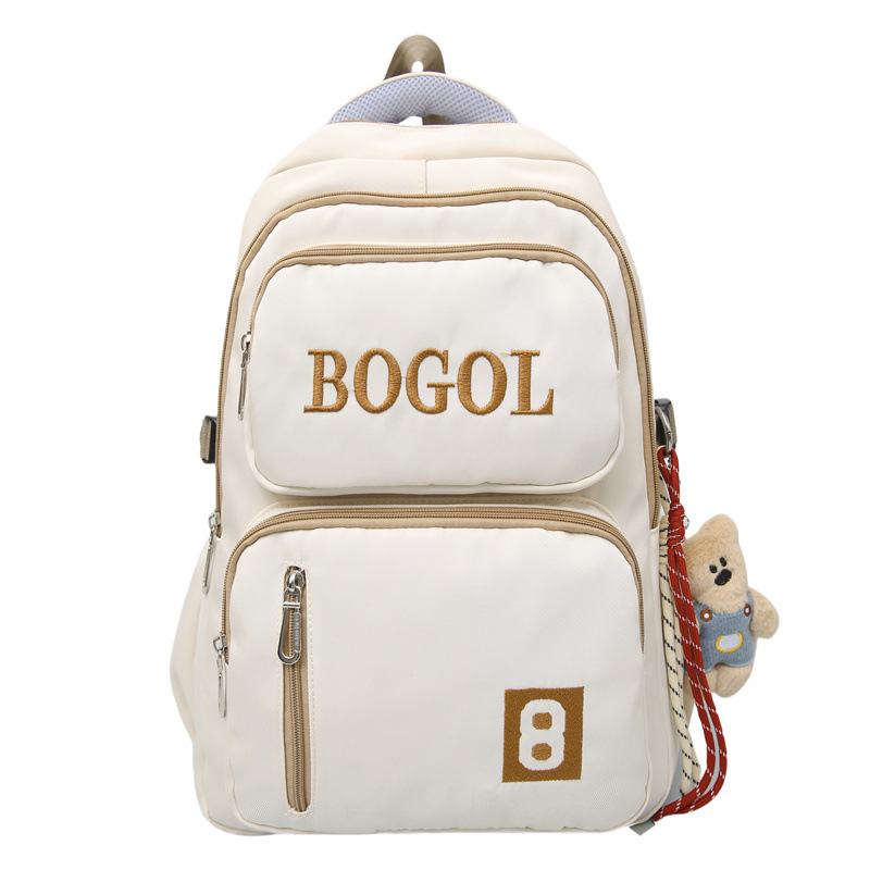 Harajuku retro nylon ruksak za učenike, velika zapremina 20-35 L, pogodan za 14-inčni prijenosnik, unisex studentski ruksak