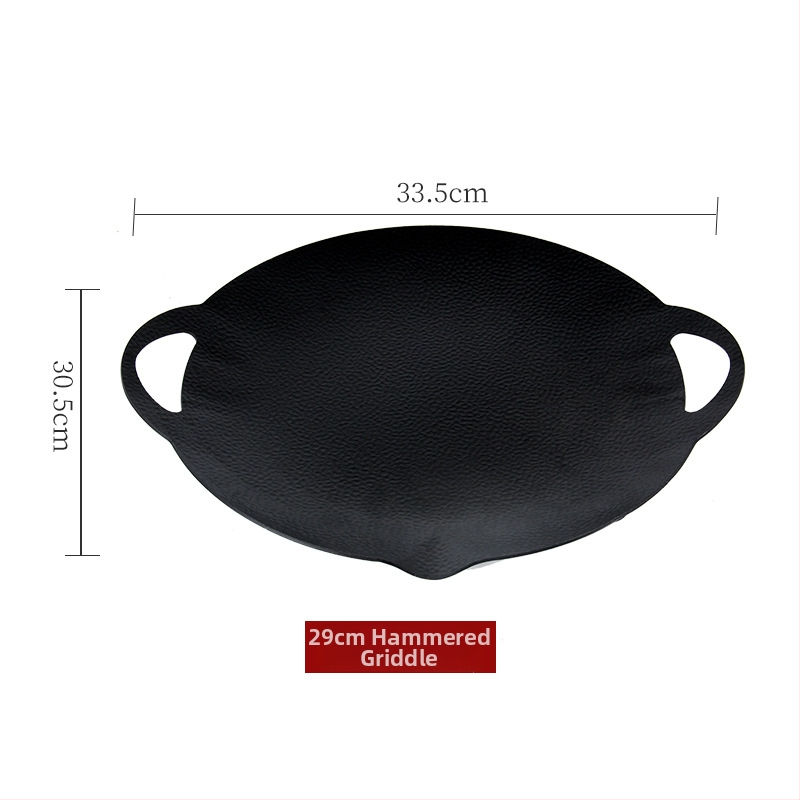 Tigaie-grill din fontă pentru camping și barbecue coreean, compatibilă cu plita cu inducție de uz casnic și aragaz portabil, pentru exterior, cu suport.