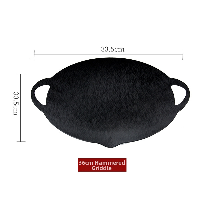 Tigaie-grill din fontă pentru camping și barbecue coreean, compatibilă cu plita cu inducție de uz casnic și aragaz portabil, pentru exterior, cu suport.