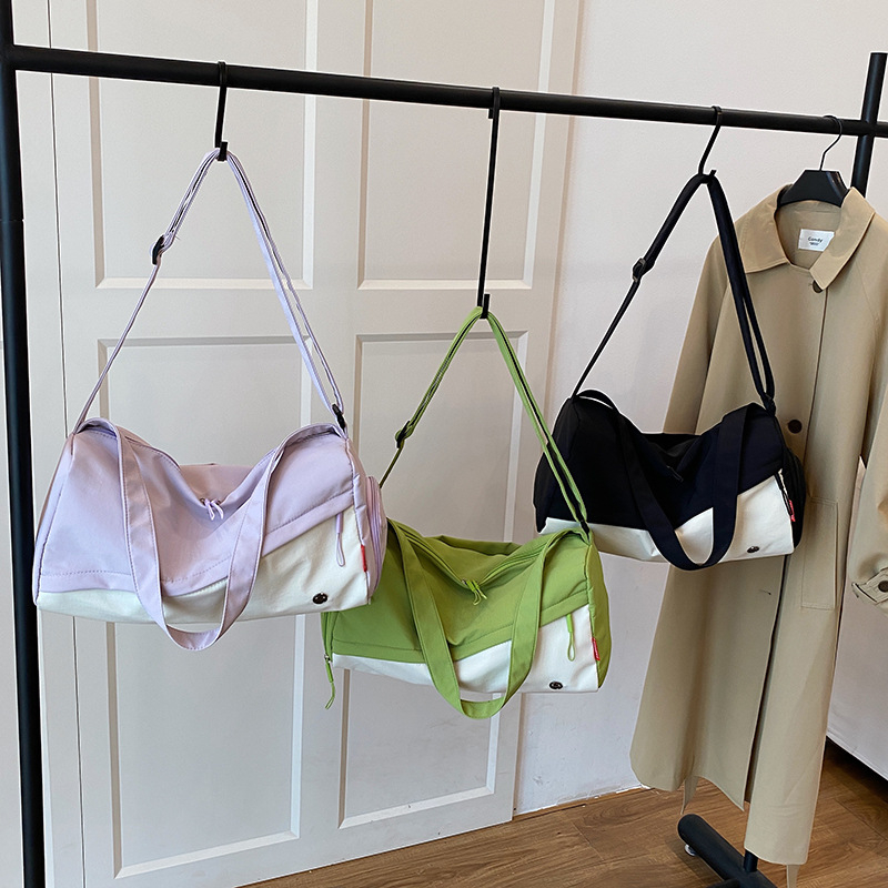 Unisex torba za fitness s odjeljkom za mokro i suho te prostorom za plivačku opremu, velika kapaciteta, ručna torba za putovanja, dizajn u kontrastnim bojama