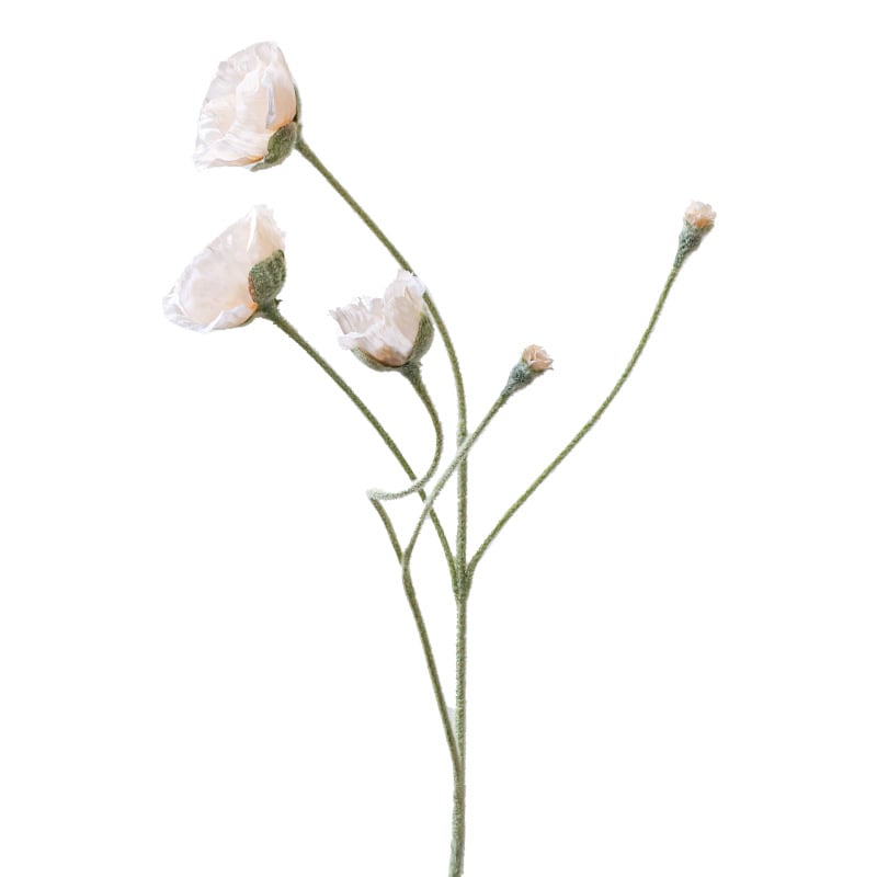 Buchet de maci din mătase pentru decorare de casă, aranjament floral pentru sufragerie și masă
