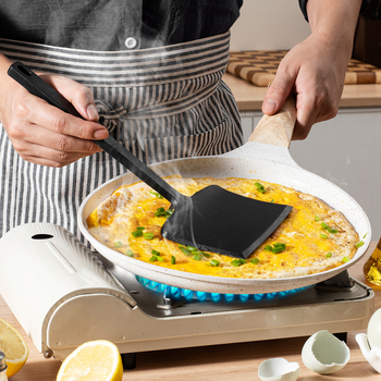 Spatulă din silicon lată pentru tigăi antiaderente, spatulă Tamagoyaki, bucătărie din silicon