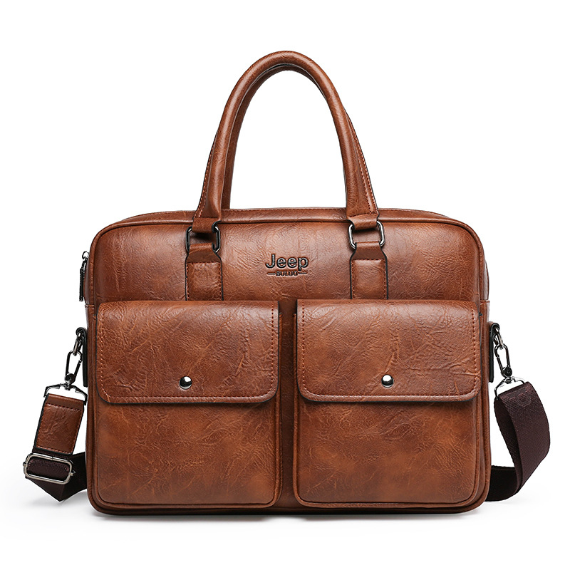 Geantă de umăr pentru bărbați, stil casual-business, laptop de 14 inch, impermeabilă și durabilă