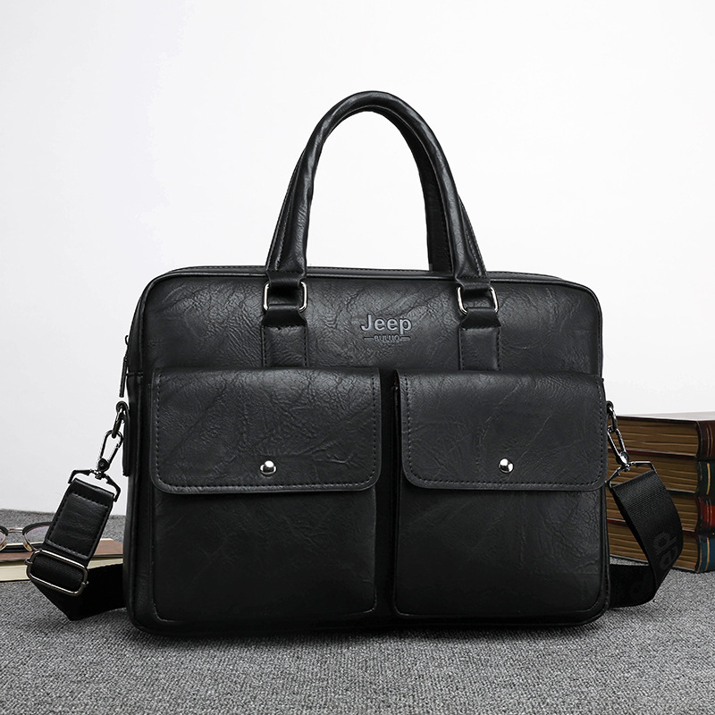 Geantă de umăr pentru bărbați, stil casual-business, laptop de 14 inch, impermeabilă și durabilă