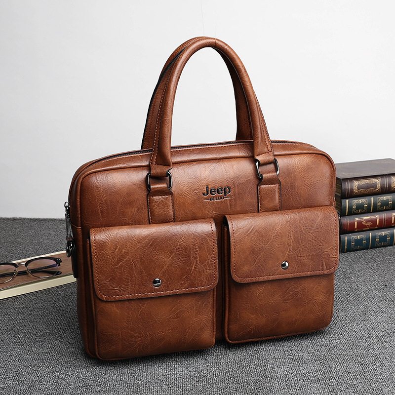 Geantă de umăr pentru bărbați, stil casual-business, laptop de 14 inch, impermeabilă și durabilă