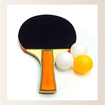 Zhibo rekete za stolni tenis s dvostrukom gumom, set od 2 reketa i 3 lopte
