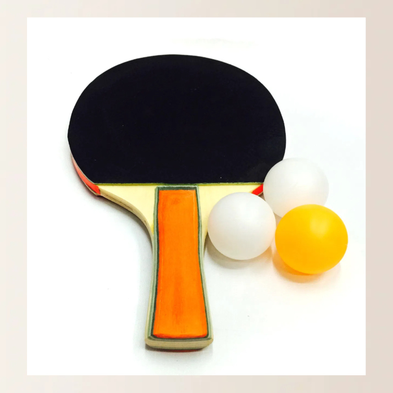 Zhibo rekete za stolni tenis s dvostrukom gumom, set od 2 reketa i 3 lopte