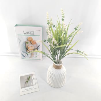 Buchet cu lavandă și hiacint - flori artificiale din plastic pentru decorul casei
