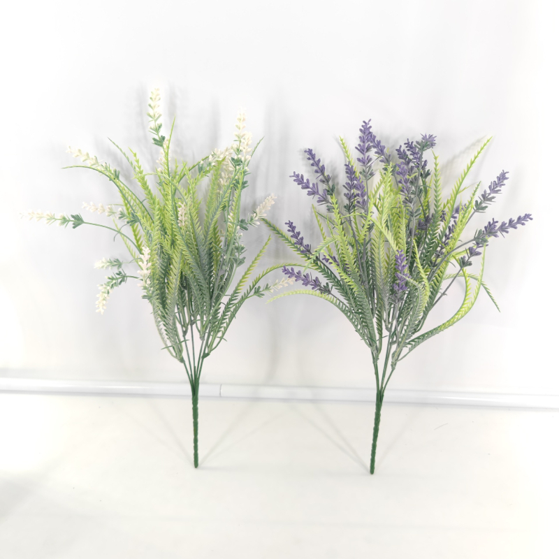 Buchet cu lavandă și hiacint - flori artificiale din plastic pentru decorul casei