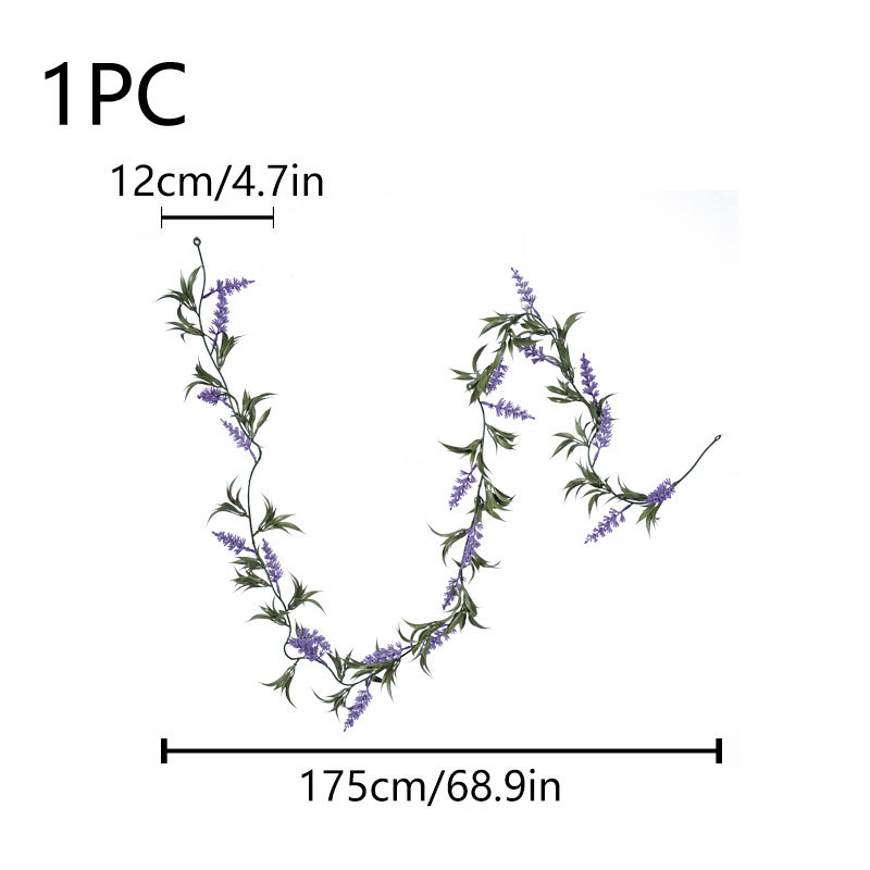 Flori artificiale glicină și viță-de-vie, plante verzi, decor de tavan din plastic