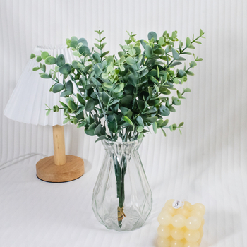 Buchet artificial cu eucalipt de șapte ramuri pentru decor interior