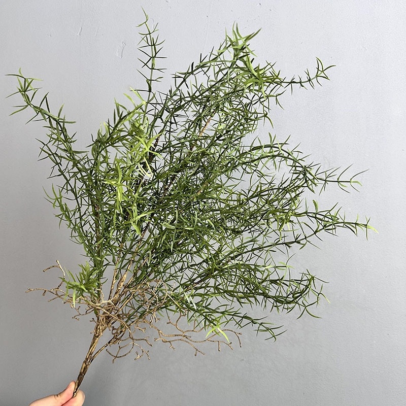 Ferigă artificială de sparanghel și verdeață pentru aranjamente florale de nuntă în stil pădure