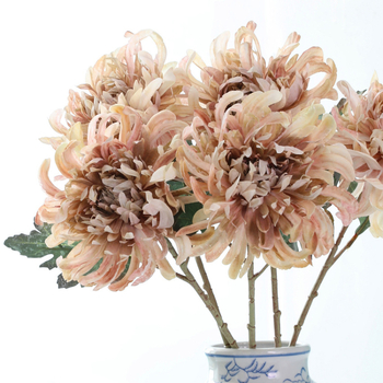 Floare de Chrysanthemum din mătase, imprimare 3D, decor european pentru casă, pentru nunți și recuzită foto, înălțime 30–100 cm