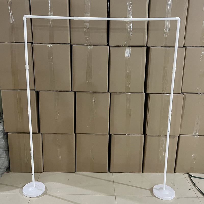 Suport pentru arc de balon din plastic, alb, 1,2 m lungime, 1,6 m înălțime, pentru nunți