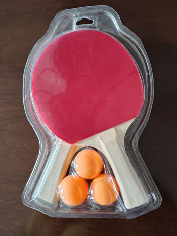 Set za trening s dvije rekete i tri lopte za početnike i učenike, stolni tenis, vodoravna reketa, kod P008