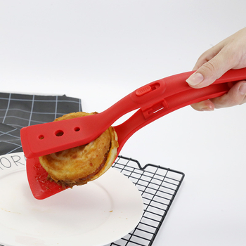 Clip din silicon două în unu pentru steak și spatulă pentru pește, rezistent la temperaturi ridicate, silicon alimentar.