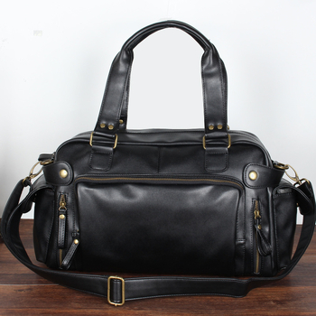 Geantă de bărbați din PU, stil coreean, geantă mare casual crossbody pentru călătorii