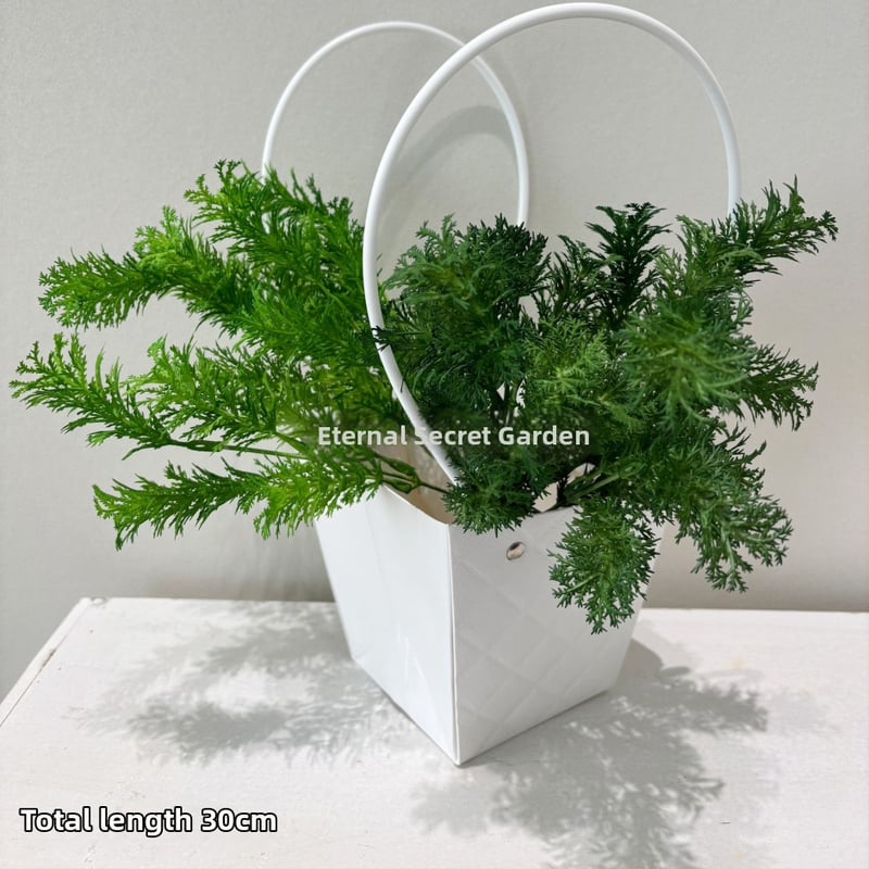 Ramuri artificiale de plante verzi pentru aranjamente florale, buchete de pin, materiale de bază pentru frunze, plante în stil pădure
