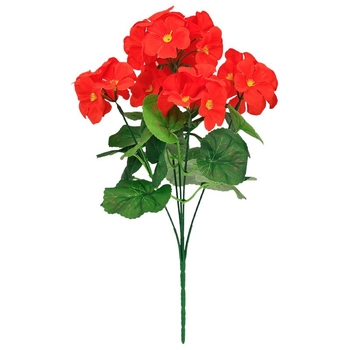 Buchet de flori artificiale begonia și geranium din mătase pentru decor interior