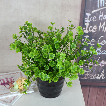 Buchet de plante artificiale cu trifoi cu șapte foi pentru grădiniță și decor comercial