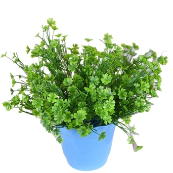 Buchet de plante artificiale cu trifoi cu șapte foi pentru grădiniță și decor comercial