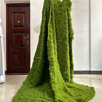 Covor sintetic cu mușchi și gazon decorativ pentru peisaj, decor de perete și accesorii de grădină, lungime 5 m