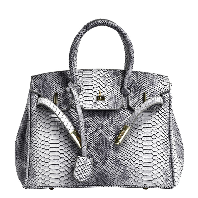 Ženska torbica od PU s uzorkom krokodila i platinskim završetkom, na ramenu ili crossbody, veliki kapacitet