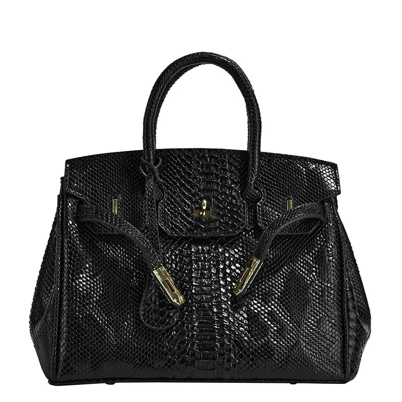 Ženska torbica od PU s uzorkom krokodila i platinskim završetkom, na ramenu ili crossbody, veliki kapacitet