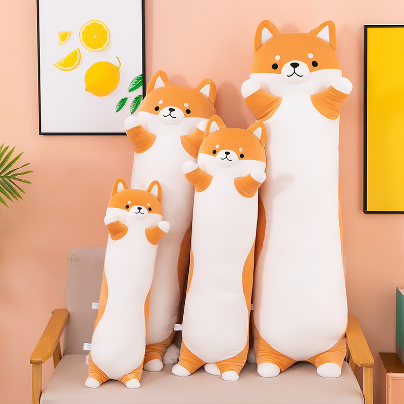 Pliš Shiba Inu igračka s dizajnom zagrljaja nogu za spavanje, jastuk za krevet u obliku Huskyja, dugačka plišana igračka psa