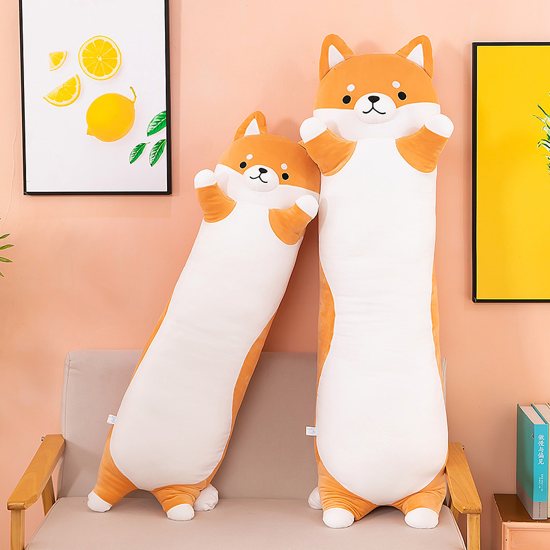 Pliš Shiba Inu igračka s dizajnom zagrljaja nogu za spavanje, jastuk za krevet u obliku Huskyja, dugačka plišana igračka psa