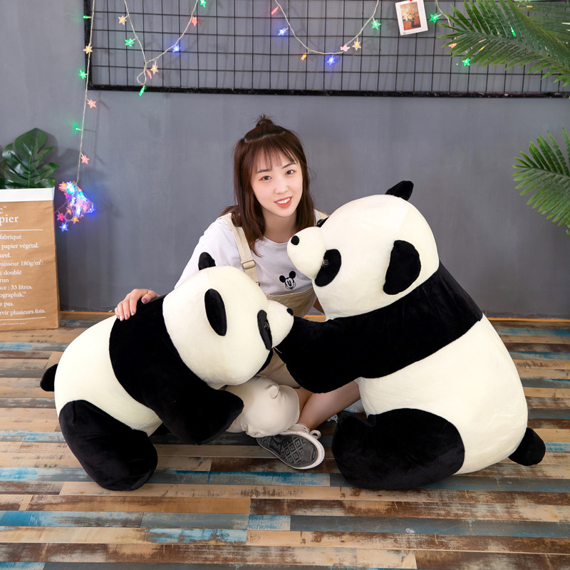 Slatka pliš panda figura – realistična ležeća panda pliš, jastuk s mogućnošću logotipa