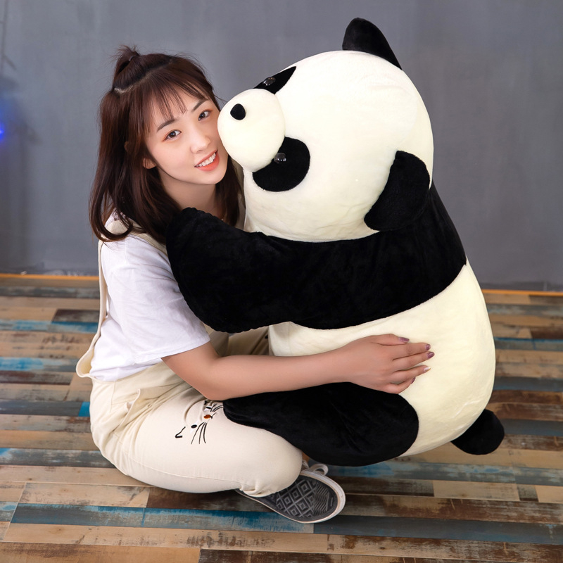 Slatka pliš panda figura – realistična ležeća panda pliš, jastuk s mogućnošću logotipa