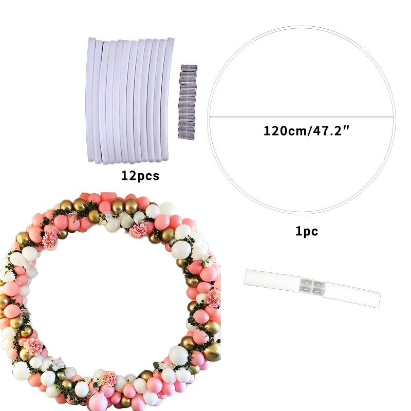 Arcul pentru baloane cu suport circular, ghirlandă și lanț de baloane – accesorii de modelare pentru decorarea petrecerilor