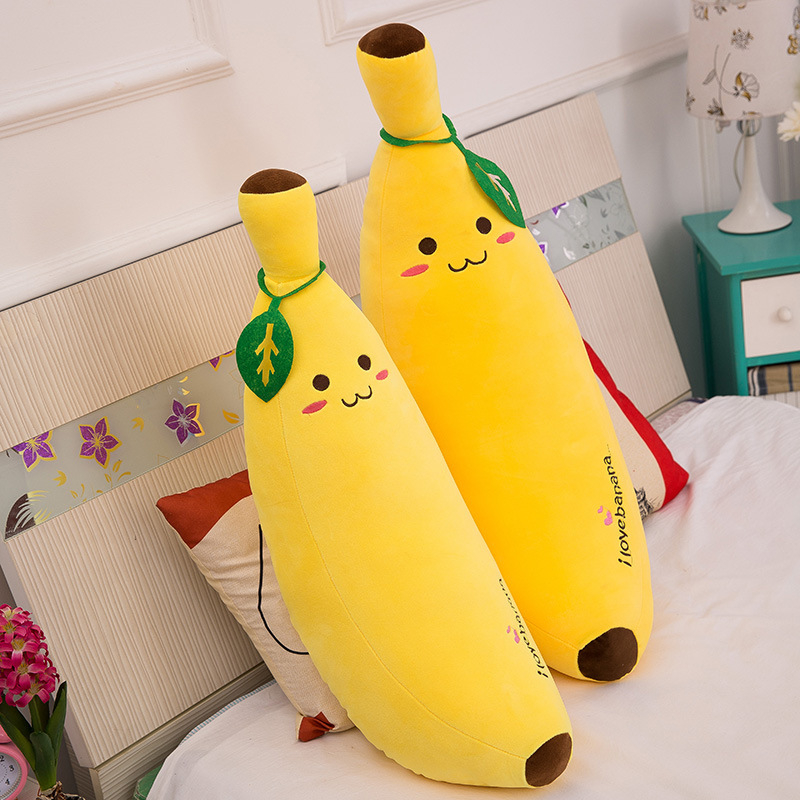 Banana pliš igračka – pliš voćna lutka za djecu, mekani kratki pliš