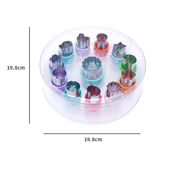 Set de 12 piese cu forme pentru paste în formă de fluture și șabloane pentru fructe, cu forme din oțel inoxidabil pentru legume, unelte de bucătărie creative, lucrate manual