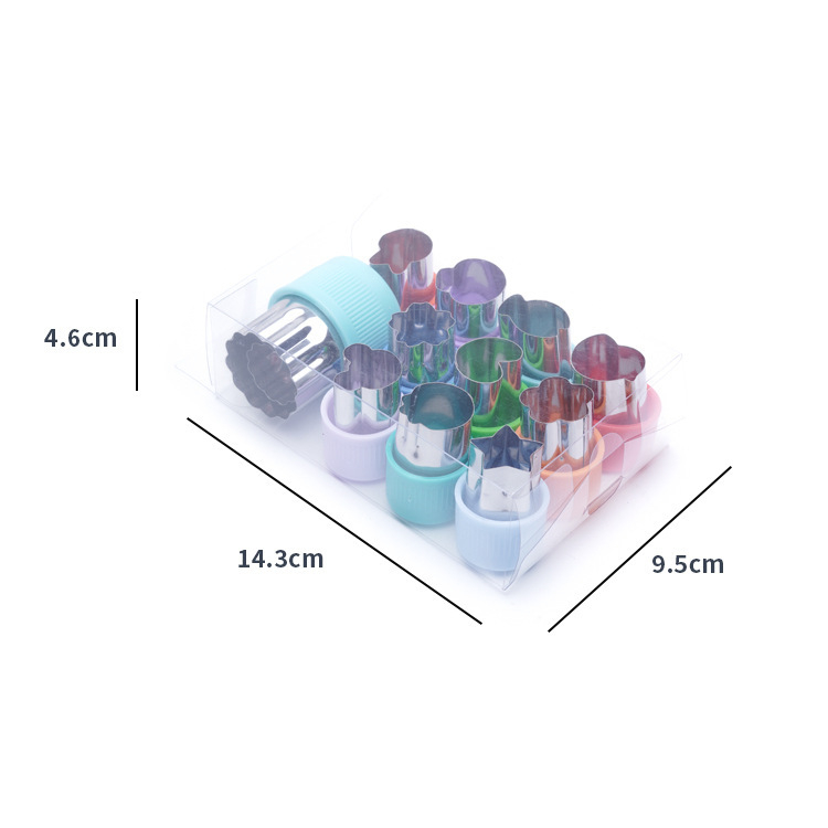 Set de 12 piese cu forme pentru paste în formă de fluture și șabloane pentru fructe, cu forme din oțel inoxidabil pentru legume, unelte de bucătărie creative, lucrate manual