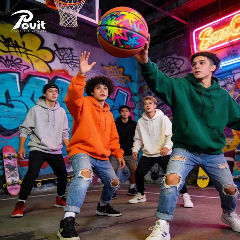 Prilagođena košarkaška lopta veličine 7, PU, ulični streetball